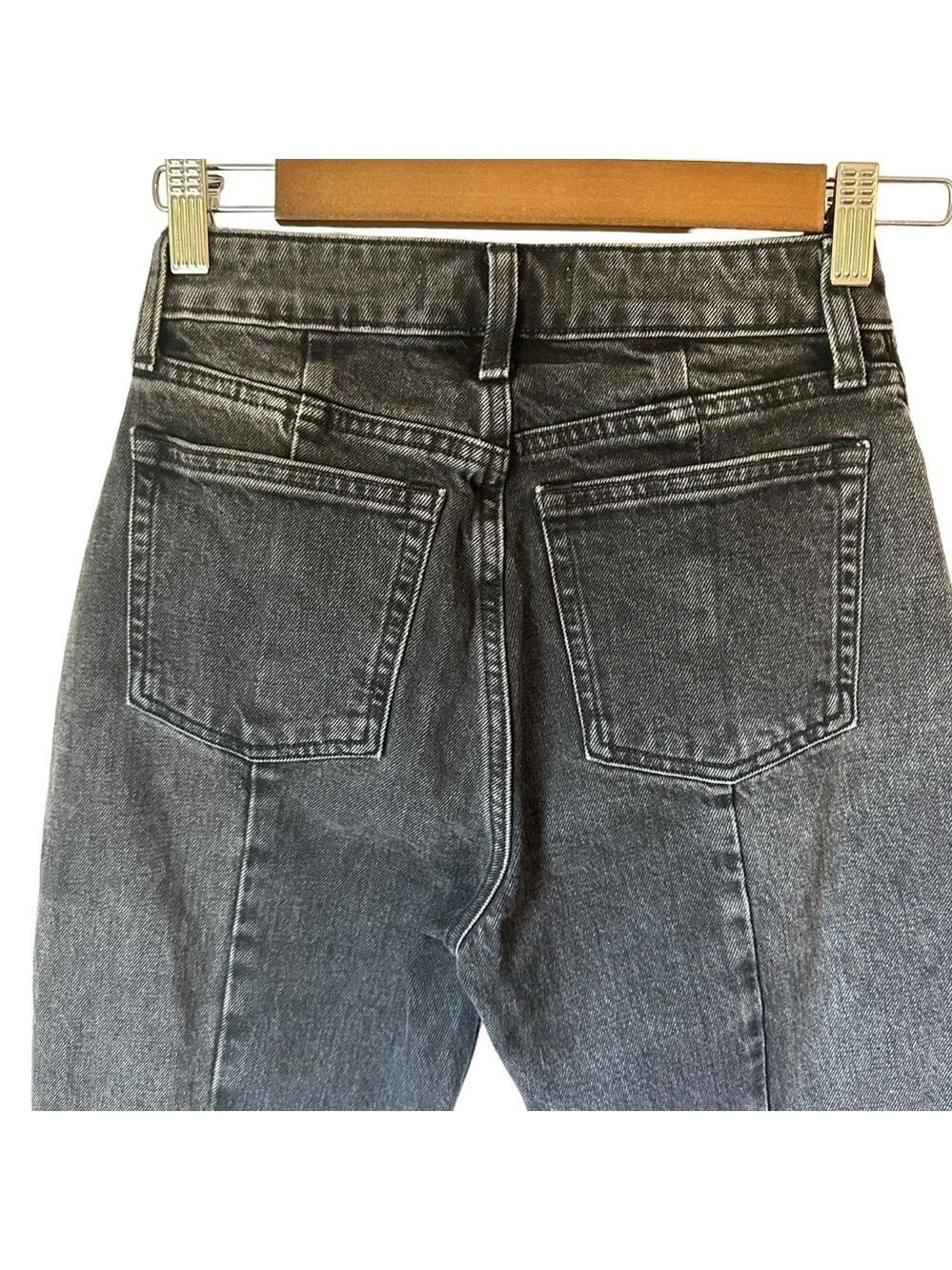 Abercrombie & Fitch Curve Love The Mom High Rise Black Jeans Size 24/00 Short - Picture 5 of 7